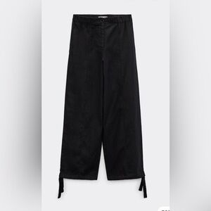 Zara Ladies Black Linen Pants